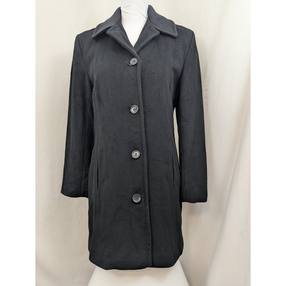 90's Vintage Calvin Klein Black Merino Wool Peacoat Women's Size 6